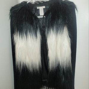 Design history faux fur sweater.